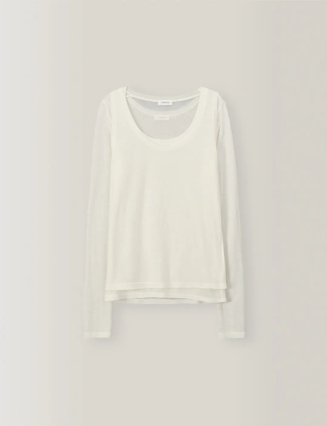 노미나떼 4th / Sheer Layered Jersey Set (Cream) 상품 이미지 1