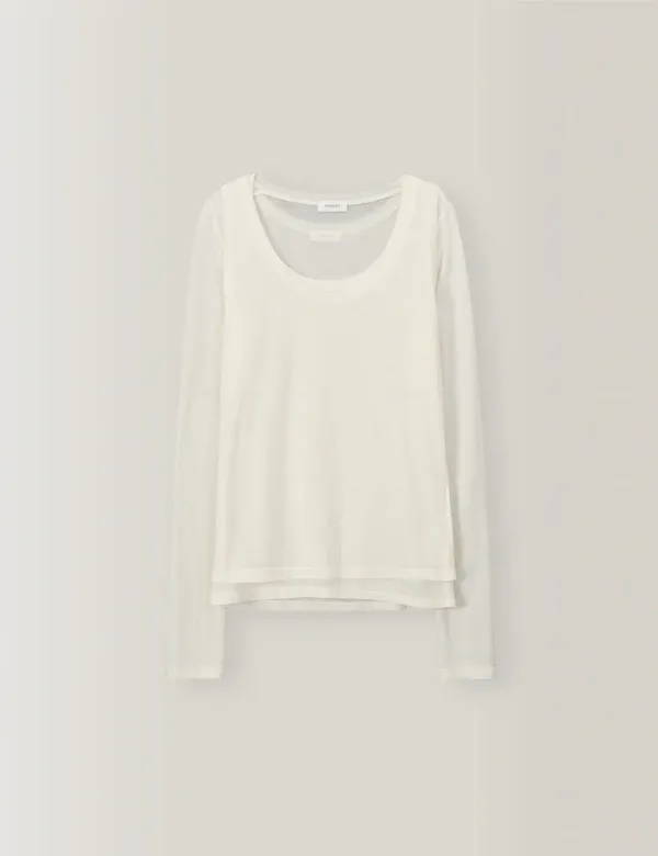 4th / Sheer Layered Jersey Set (Cream)