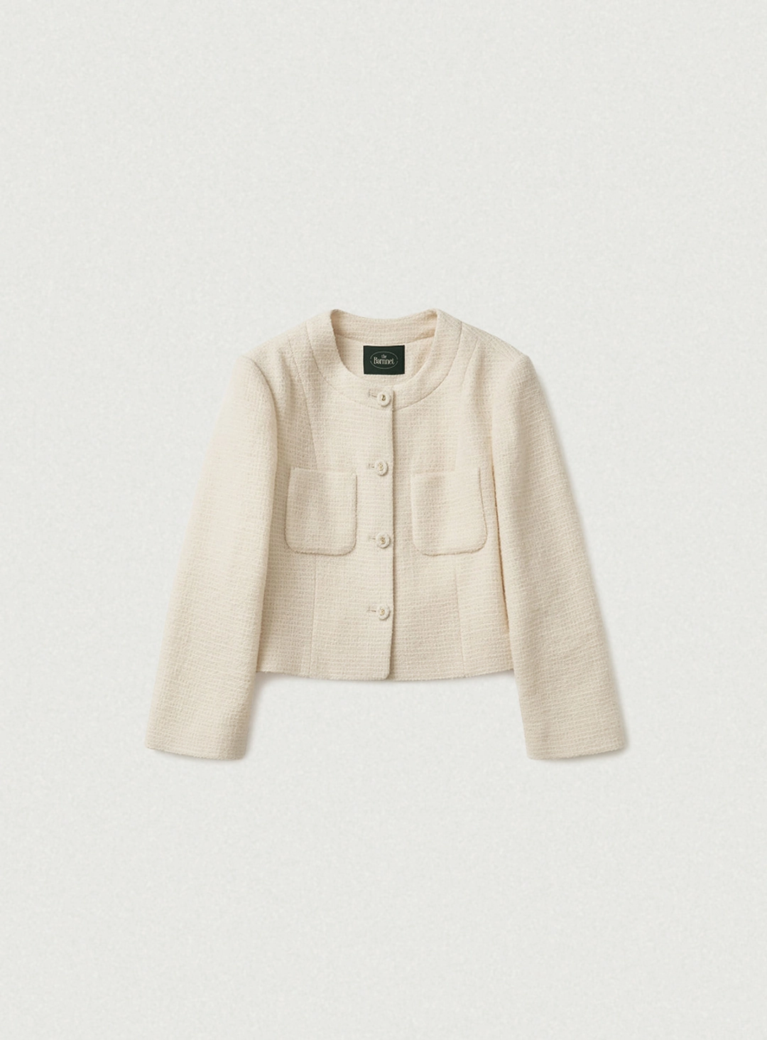 더바넷 Annes Tweed Set-up Jacket_Cream 상품 이미지 1