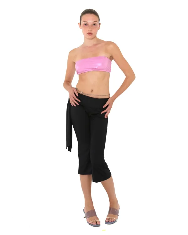 REVERSIBLE GLOSS TUBE TOP, MINT / PINK