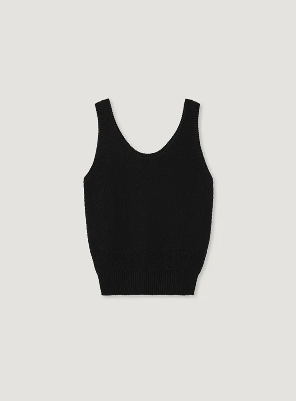 RINA KNIT SLEEVELESS_BLACK
