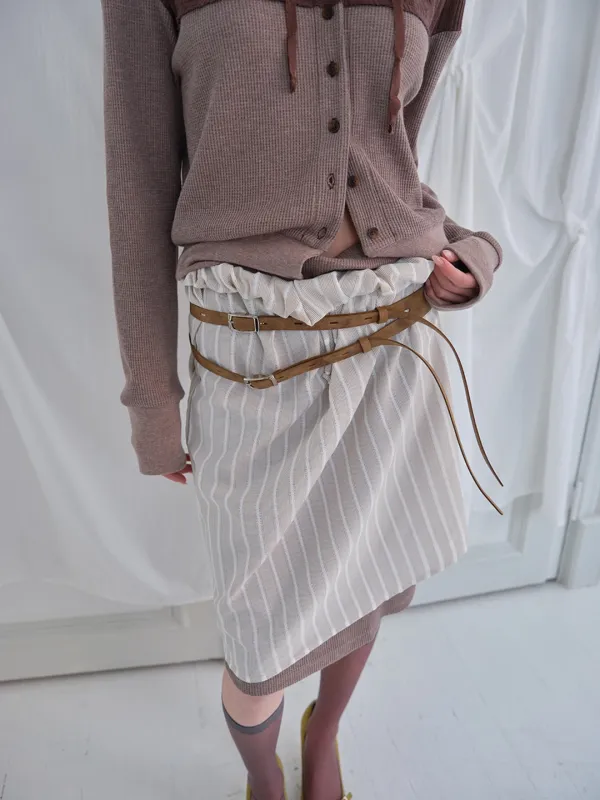 [2차 입고]Double Layer Skirts (Oatmeal)