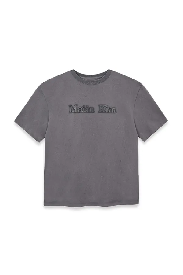 VINTAGE LOGO GRAPHIC TOP IN CHARCOAL