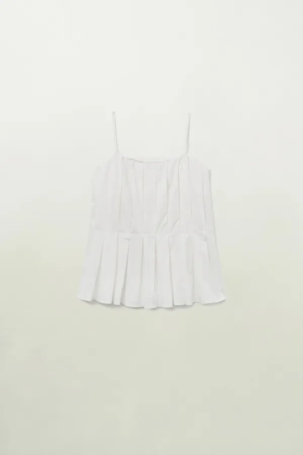 Swing pleats top (Ivory)