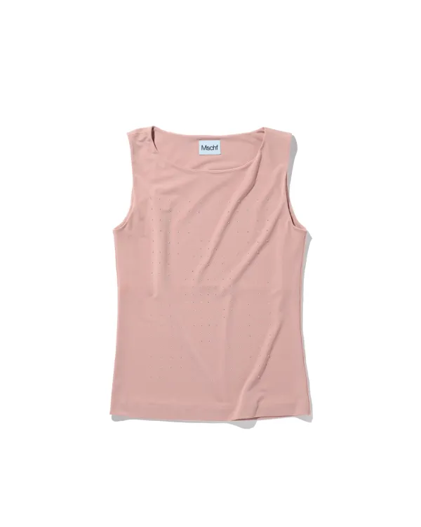 SILENT GLAM SLEEVELESS_PINK BEIGE