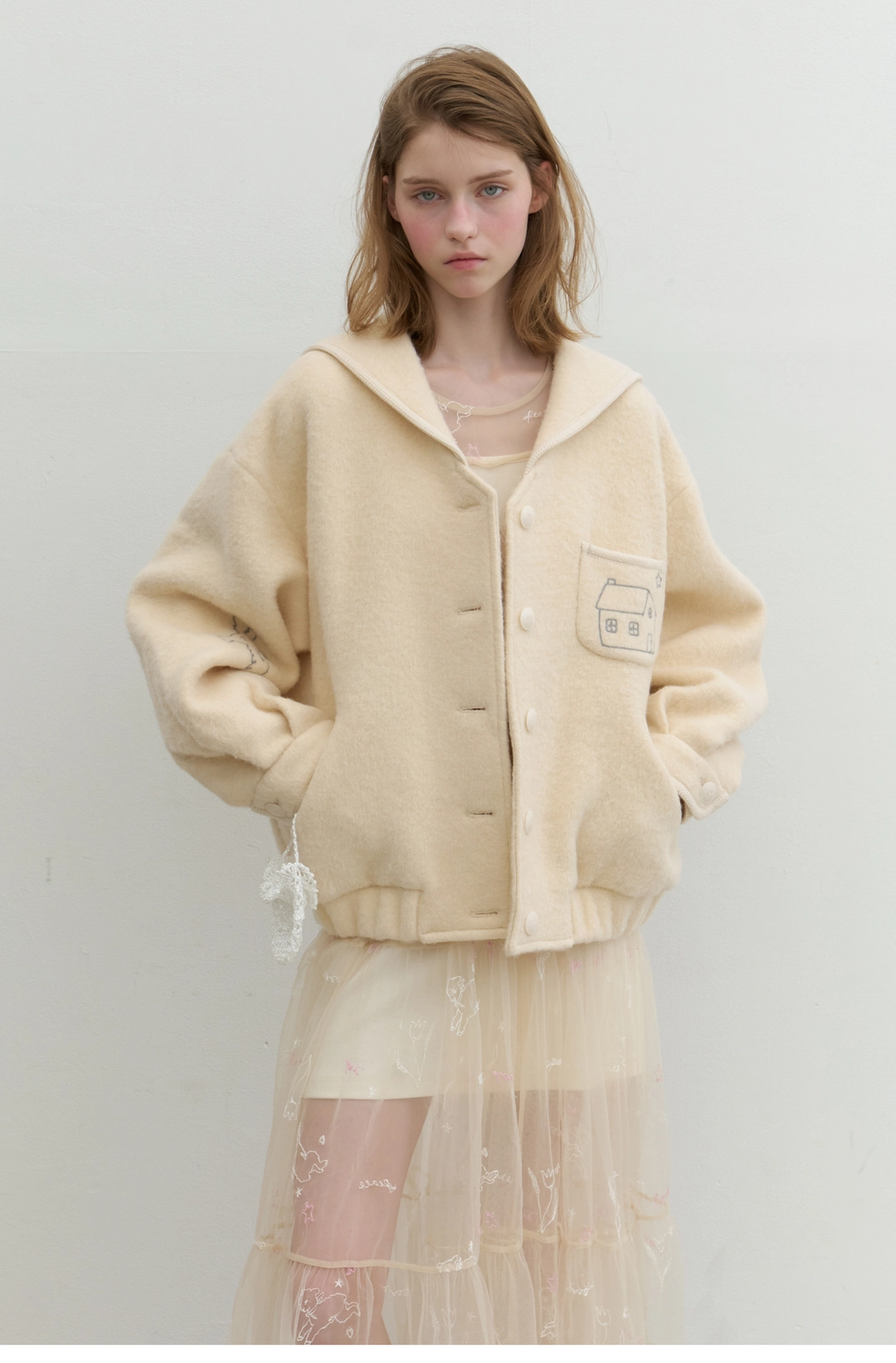 순수 Home Bomber Jacket Cream 상품 이미지 1
