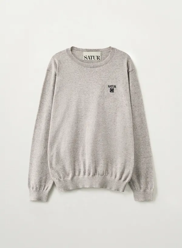 Loren Linen Blend Knit - Heather Gray