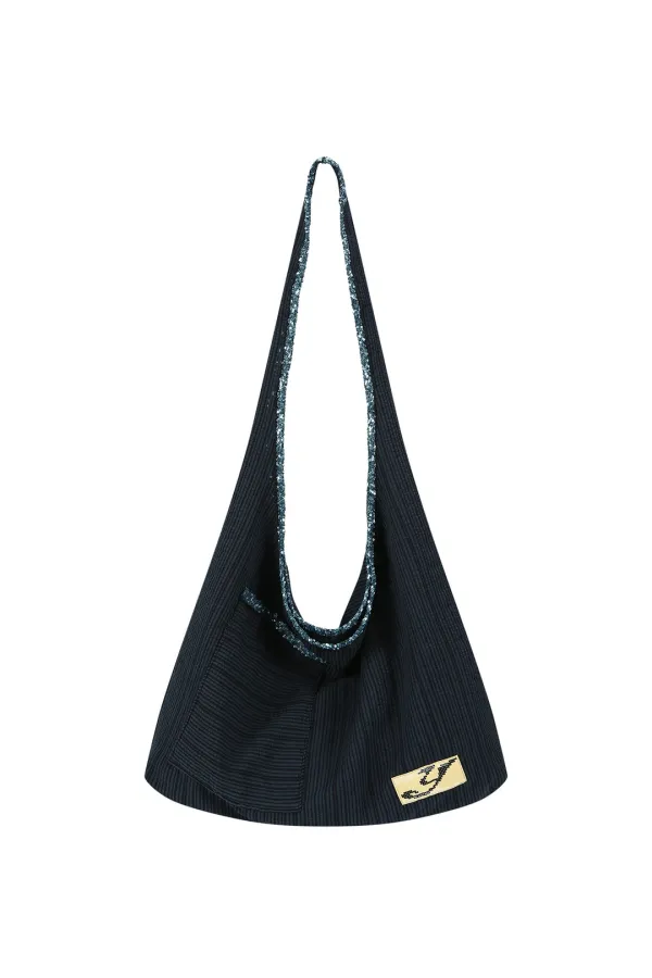 7/17 예약배송 glitter bag (navy stripe)