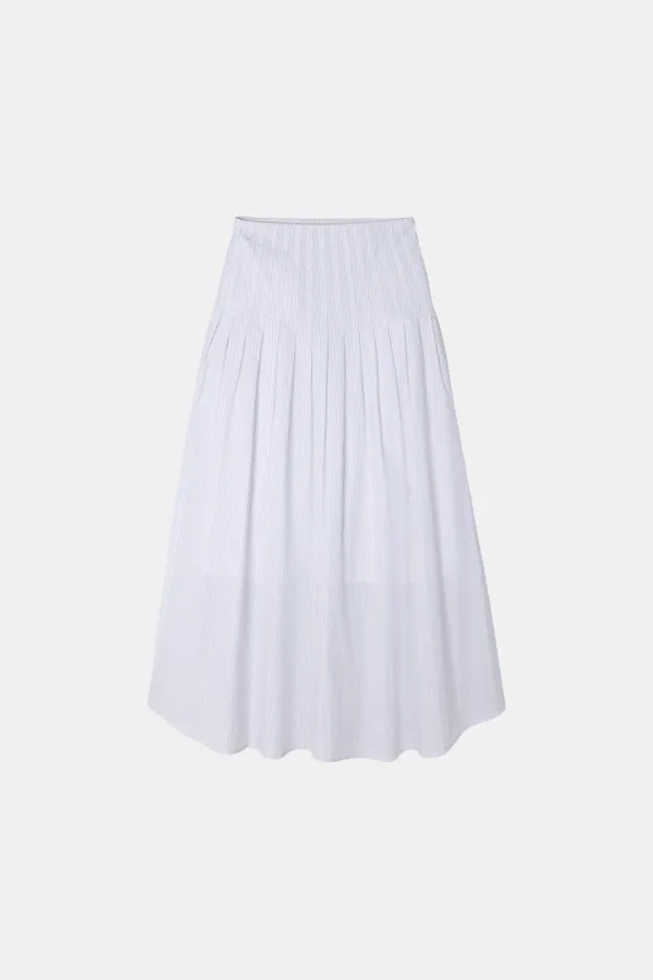[Exclusive] Full Pleated Skirt in Stripe