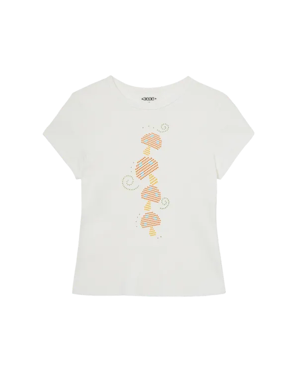 MUSHROOM HOTFIX TEE [WHITE]