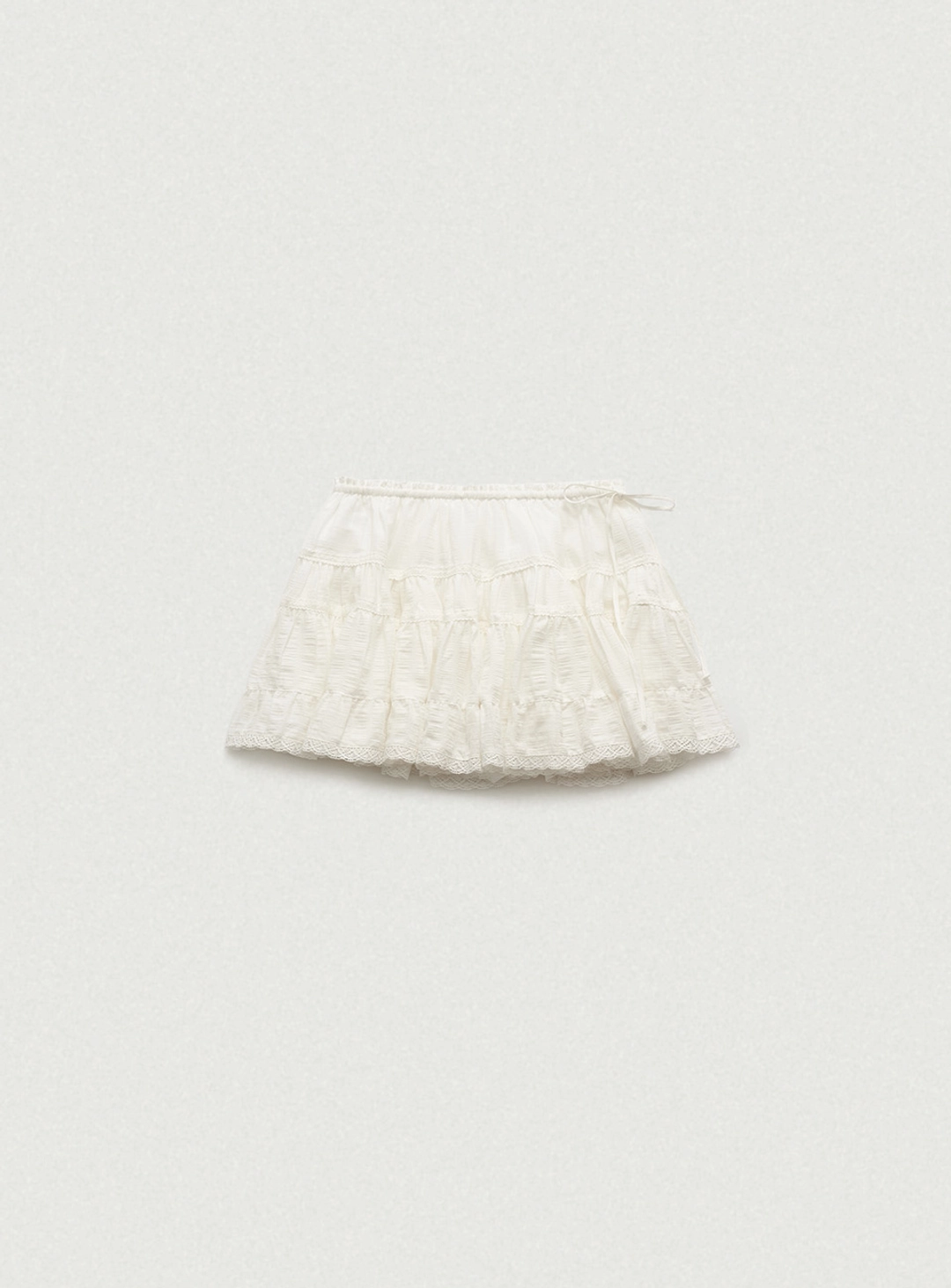Sway Frill Lace Skirt_Ivory