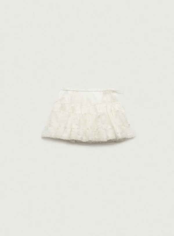Sway Frill Lace Skirt_Ivory