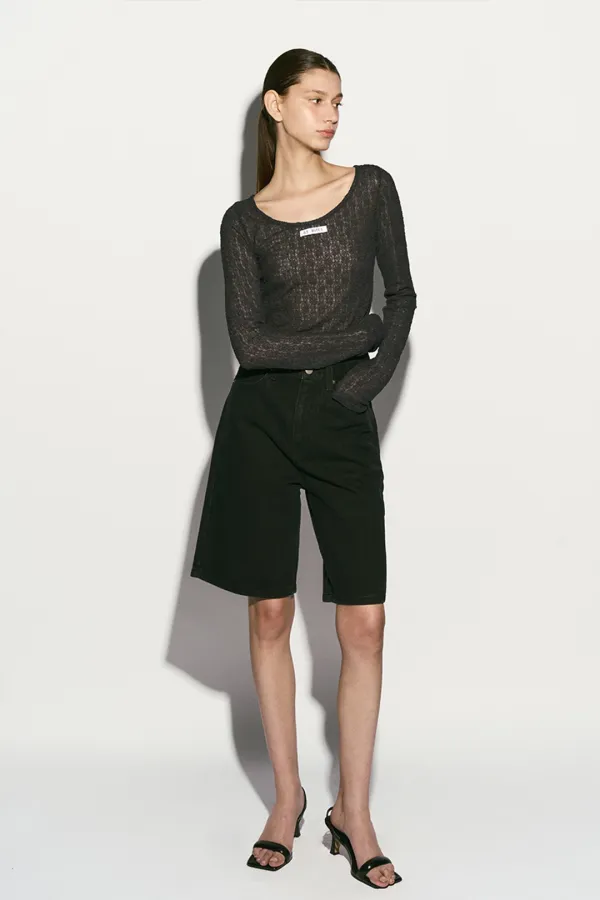 BERMUDA SHORTS WASHED BLACK