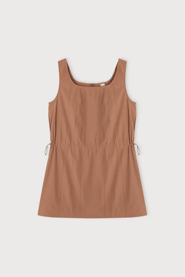 WAIST STRING MIDI DRESS