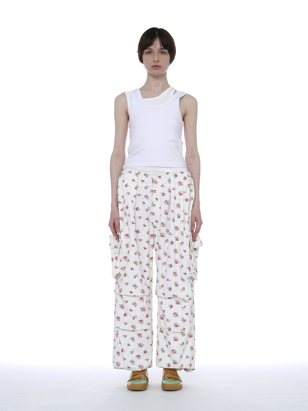 파르티멘토 [WOMEN] OVERLAY SLEEVELESS_WHITE 상품 이미지 2