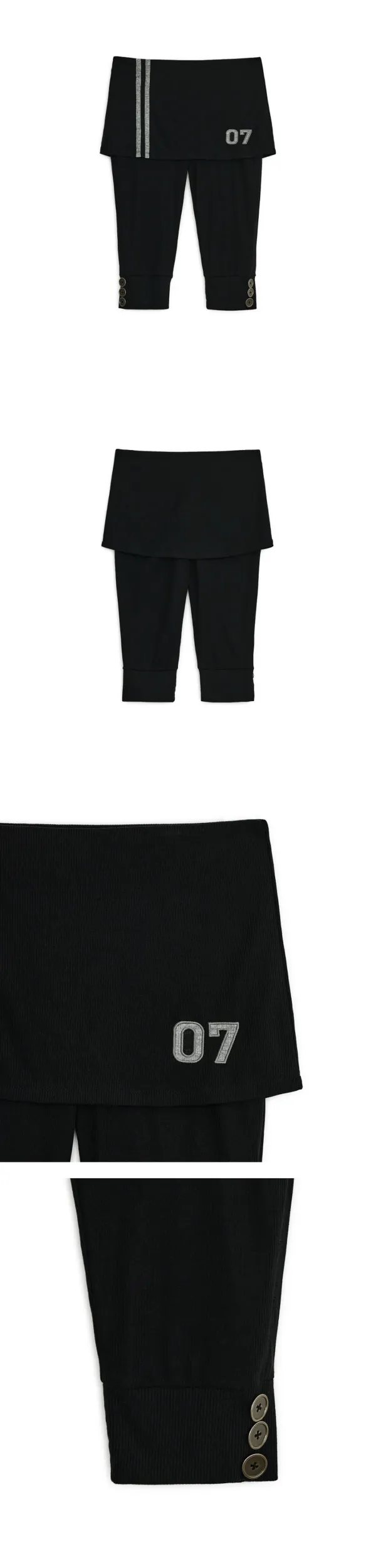 07 skirt leggings (Black)