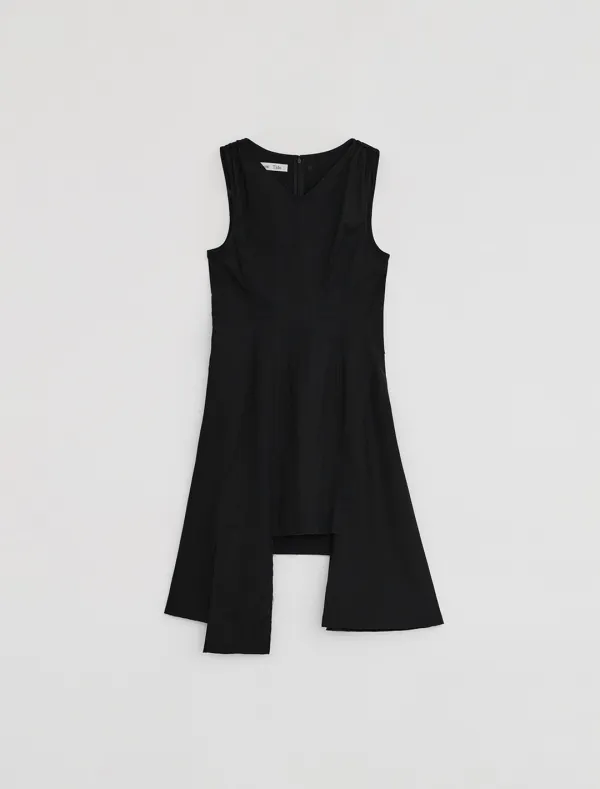 DAMAGED COTTON DRESS [BLACK]