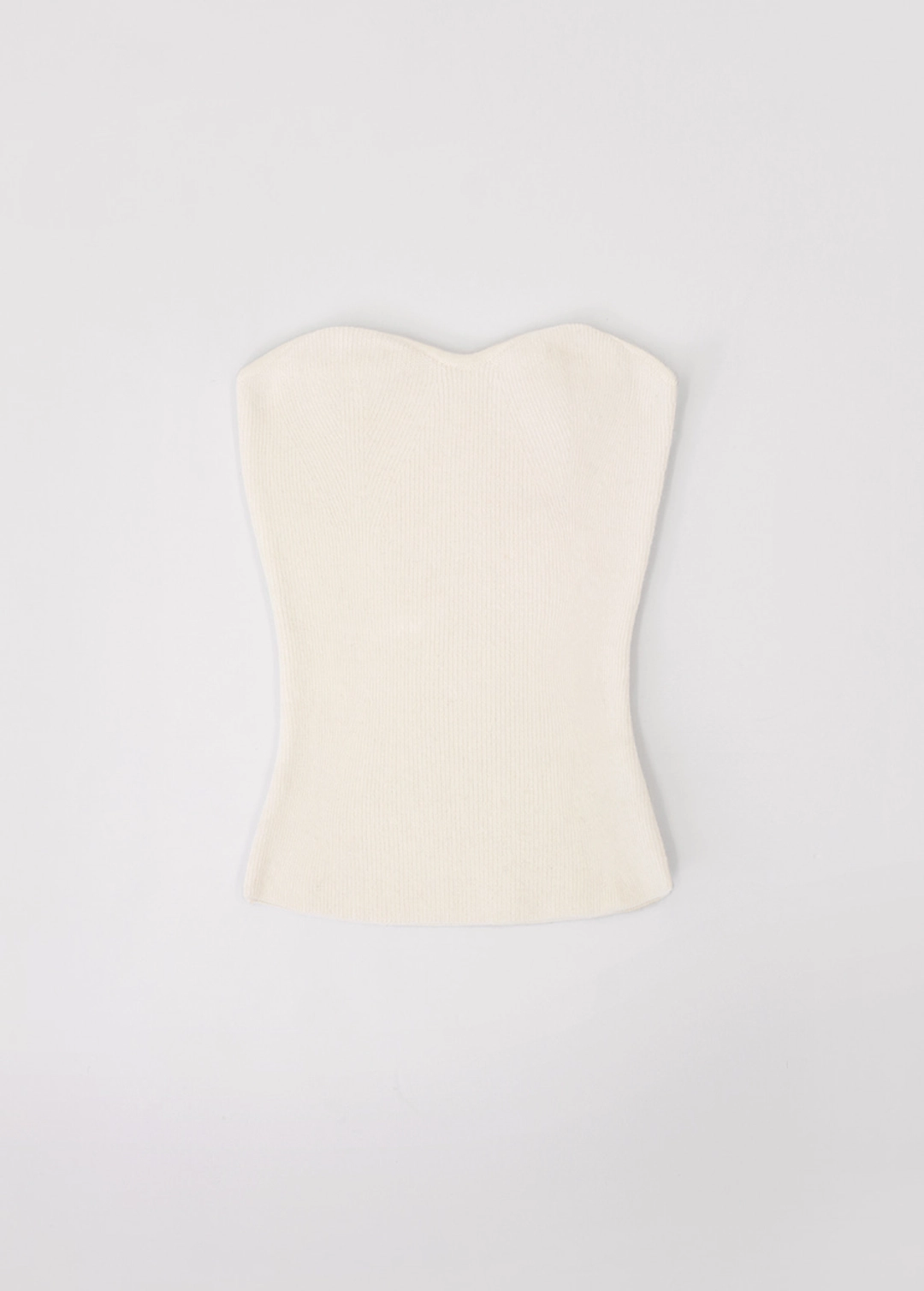 칙스라벨 26FW 리아 하트넥 니트 탑 - Ivory 상품 이미지 1