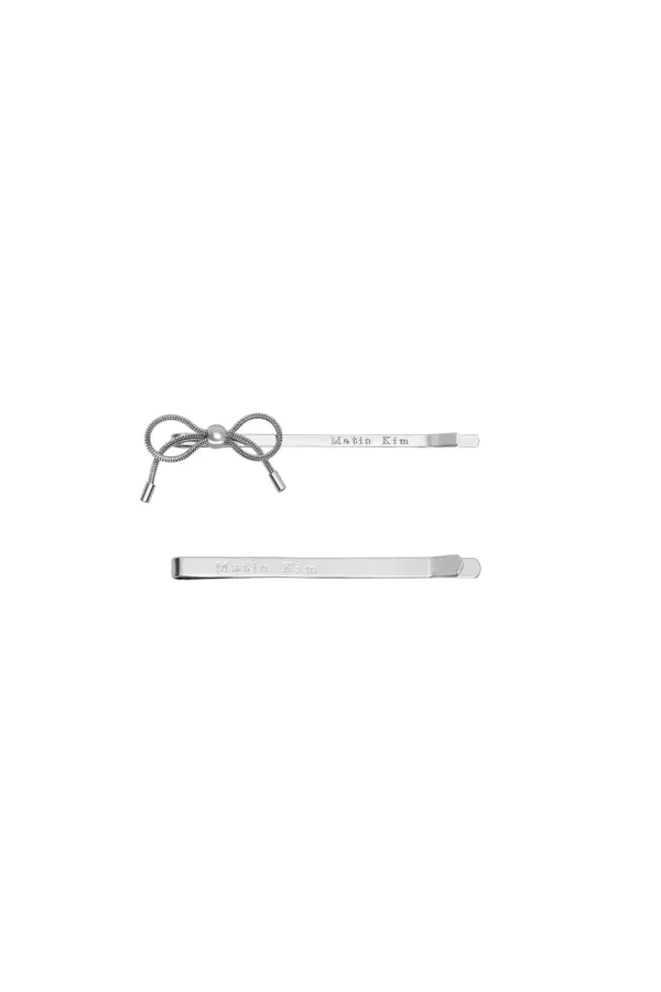 MATIN RIBBON BOBBY PIN SET IN SILVER