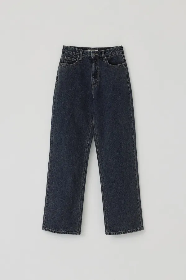 (5th re-stock) T/T Flow relax denim (shadow blue)