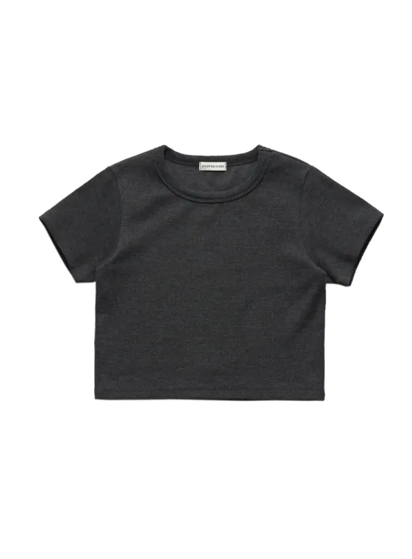 WINTER RIBBED TOP / CHARCOAL 