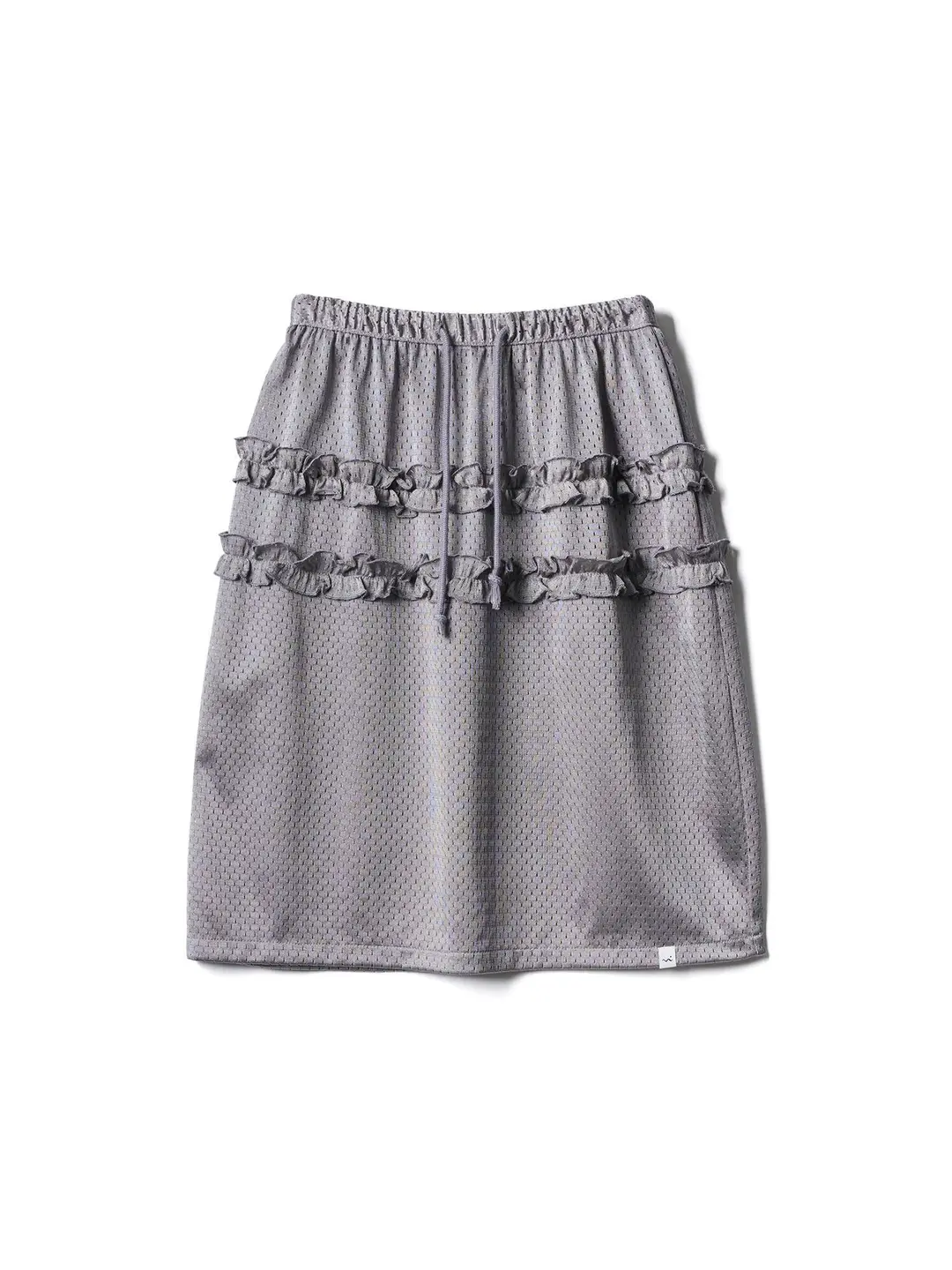 포에브 Mesh Frill Midi Skirt - Silver 상품 이미지 3