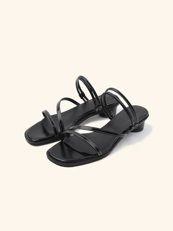 20-2WAY sandal (white stitch ver.) / 블랙