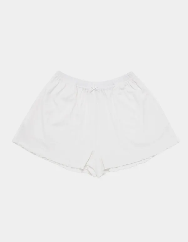 Judy Pointelle Shorts (White)