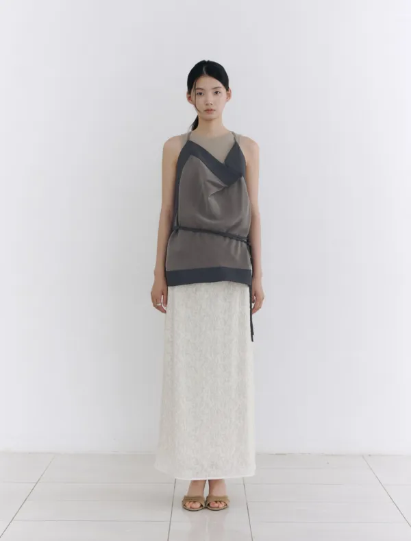 JACQUARD MAXI SKIRT [CREAM]