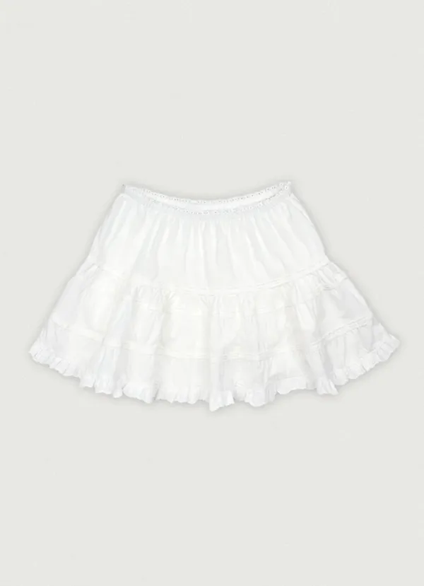Ruffle Mini Skirt [ivory]