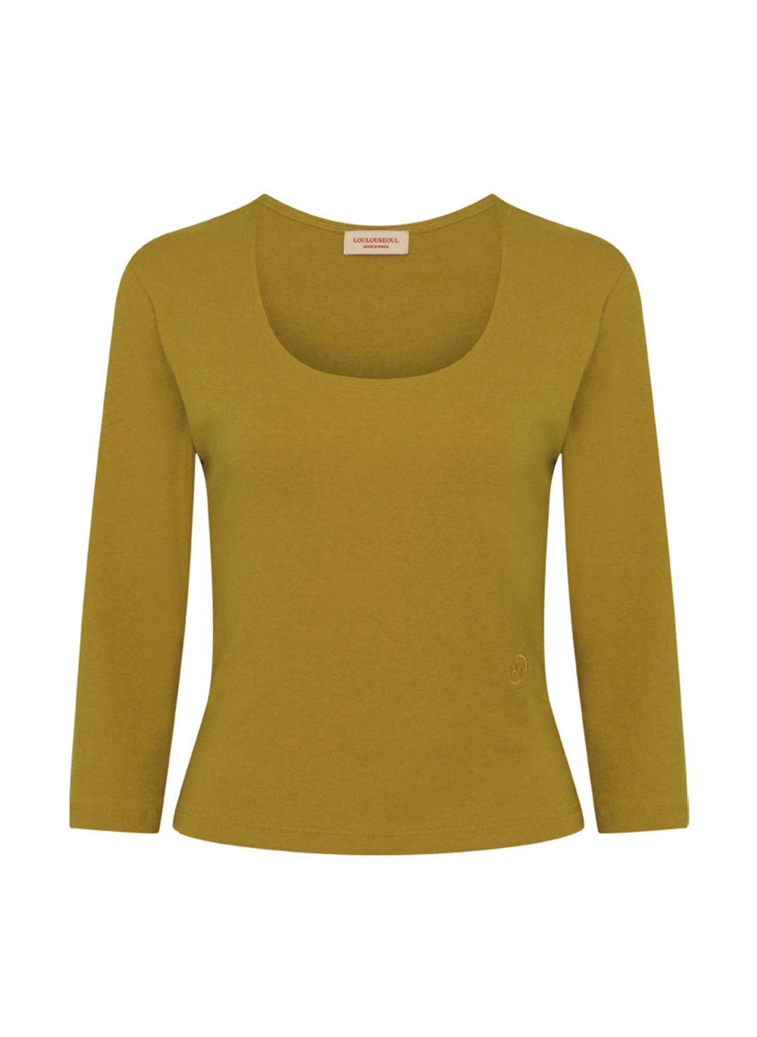 루루서울 Basic 3/4 Sleeve T-Shirt (Olive) 상품 이미지 1
