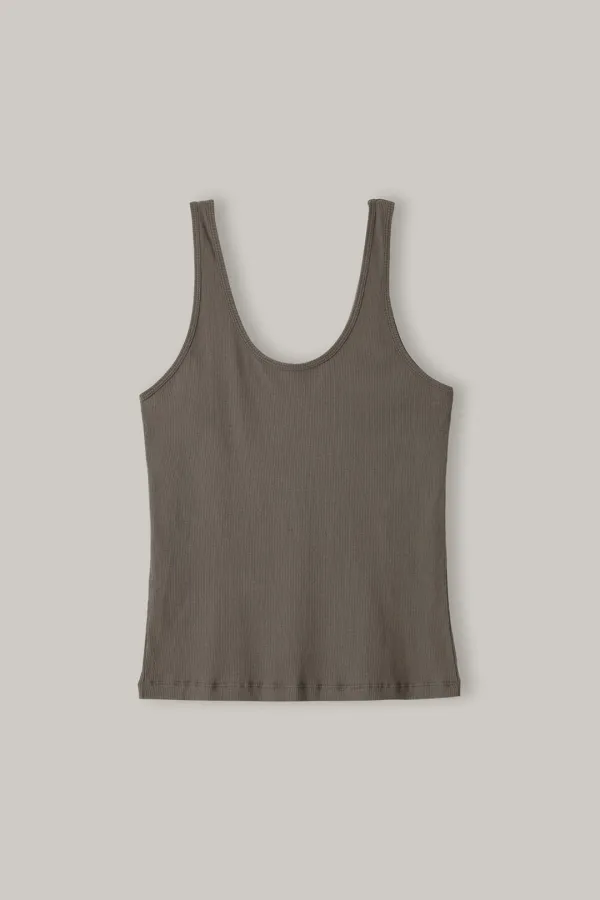 Deep Round Sleeveless (Mocha)
