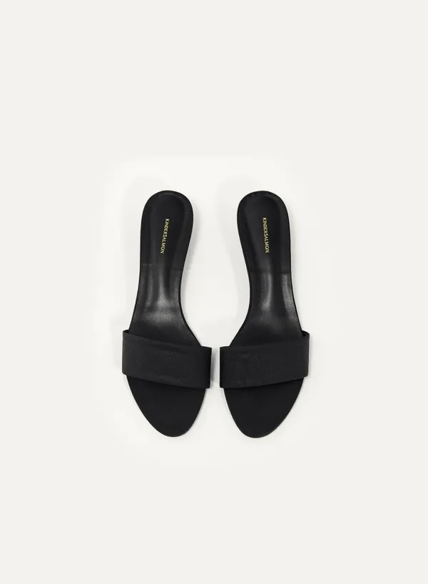 [RESTOCK] Moire Kitten Heels Black