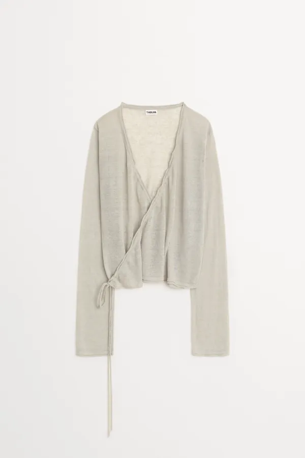 Capri Linen Wrap Cardigan beige