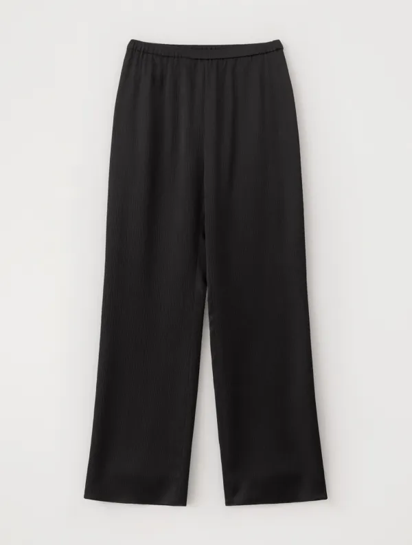 Pleats Banding Pants (Black)