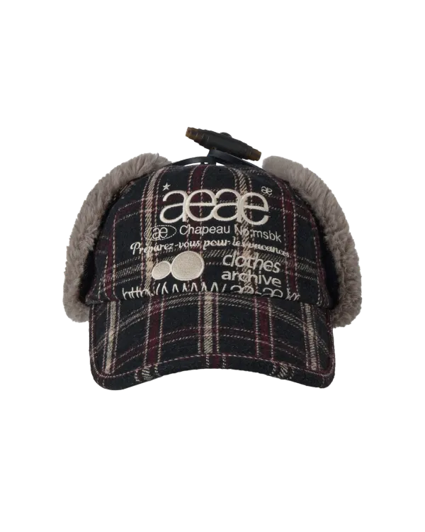 WEB LOGO TROOPER CAP [CHECK BLACK]