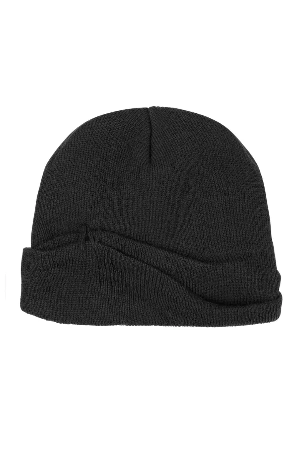 PINCHED BEANIE (UNISEX) CHARCOAL