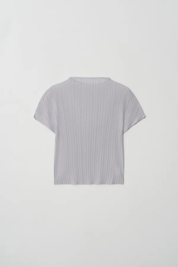Nove Pleats Short Sleeve Top