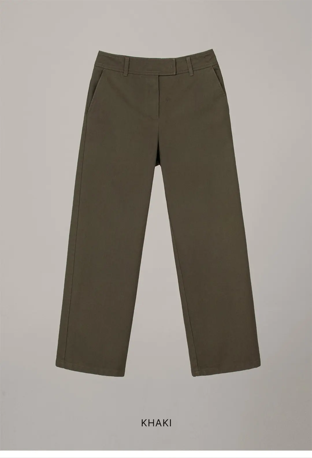 오버듀플레어 COTTON STRAIGHT PANTS_KHAKI 상품 이미지 3