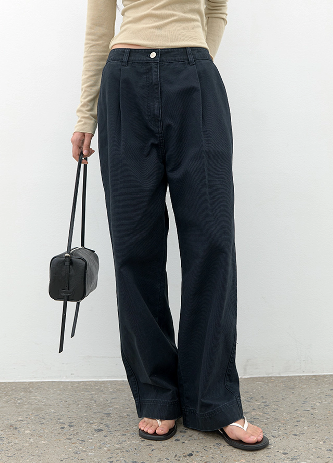 아뜰리에 나인 (PT-5806)BANDING TUCK COLOR DENIM PANTS 상품 이미지 2