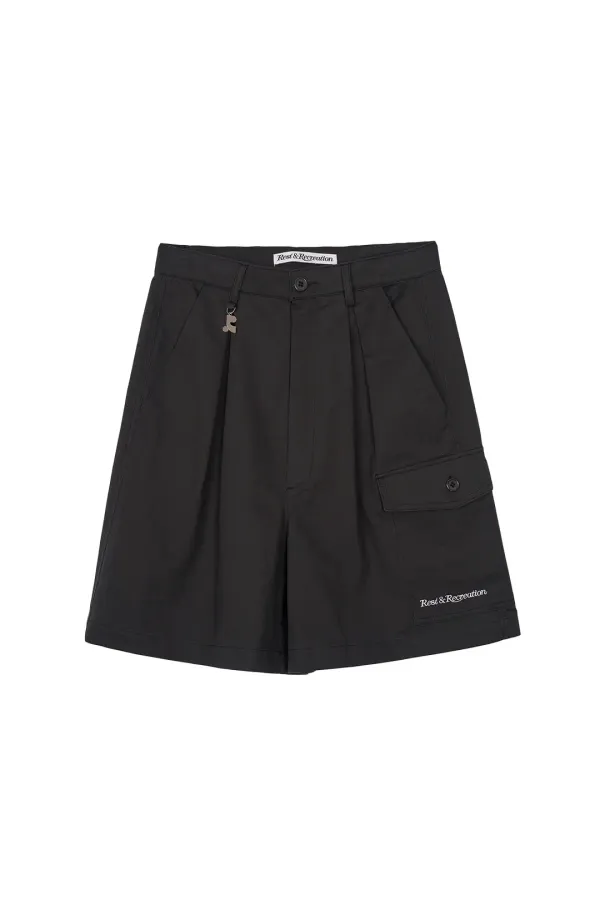 RR PLEATED SHORTS - CHARCOAL