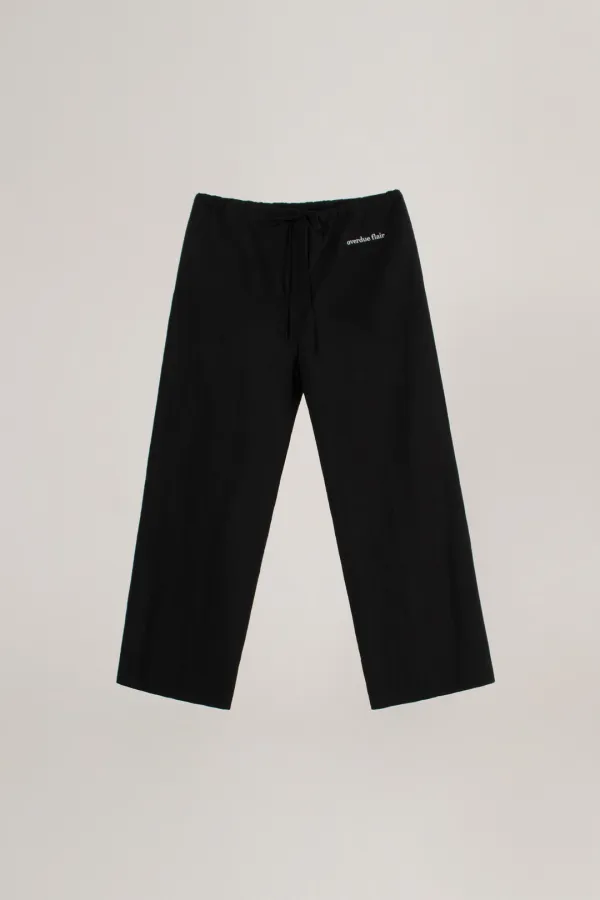 COTTON SHEER PANTS_BLACK