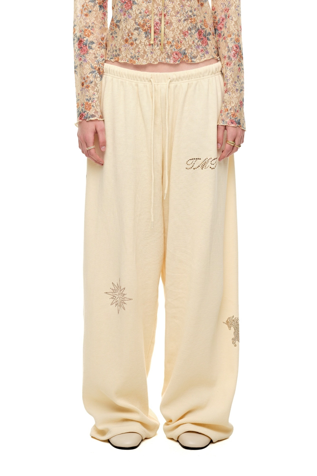 투머치택스 ZODIAC 02 HOTFIX WAFFLE PANTS (CREAM) 상품 이미지 1