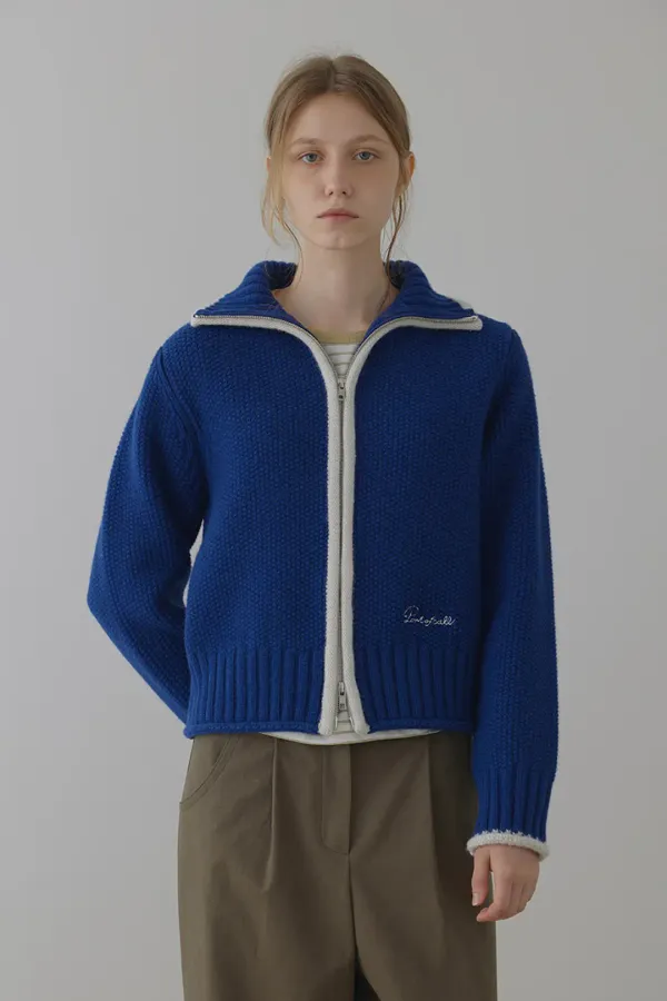 carol zip up cardigan_blue
