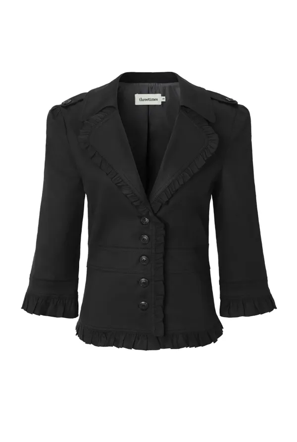 Button frill jacket