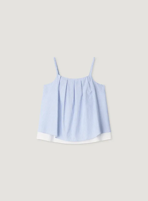 DUO TUCK SLEEVELESS_BLUE STRIPE