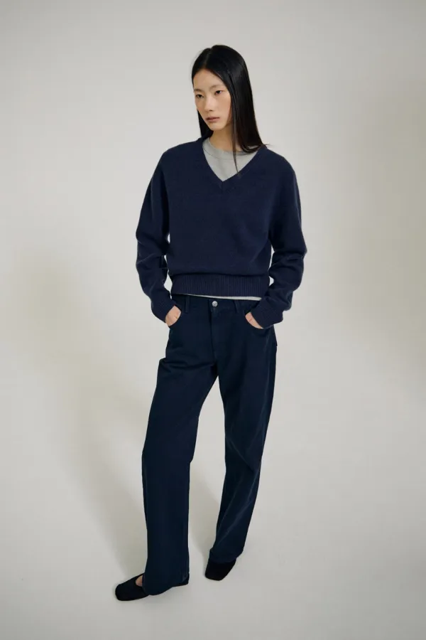 Rodin V neck Knit (Midnight)