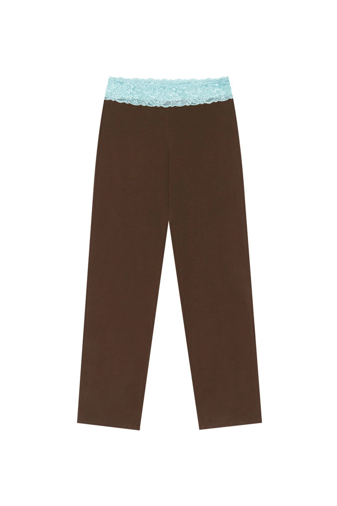 투머치택스 LACE POINT LOOSE-FIT PANTS (BROWN) 상품 이미지 1