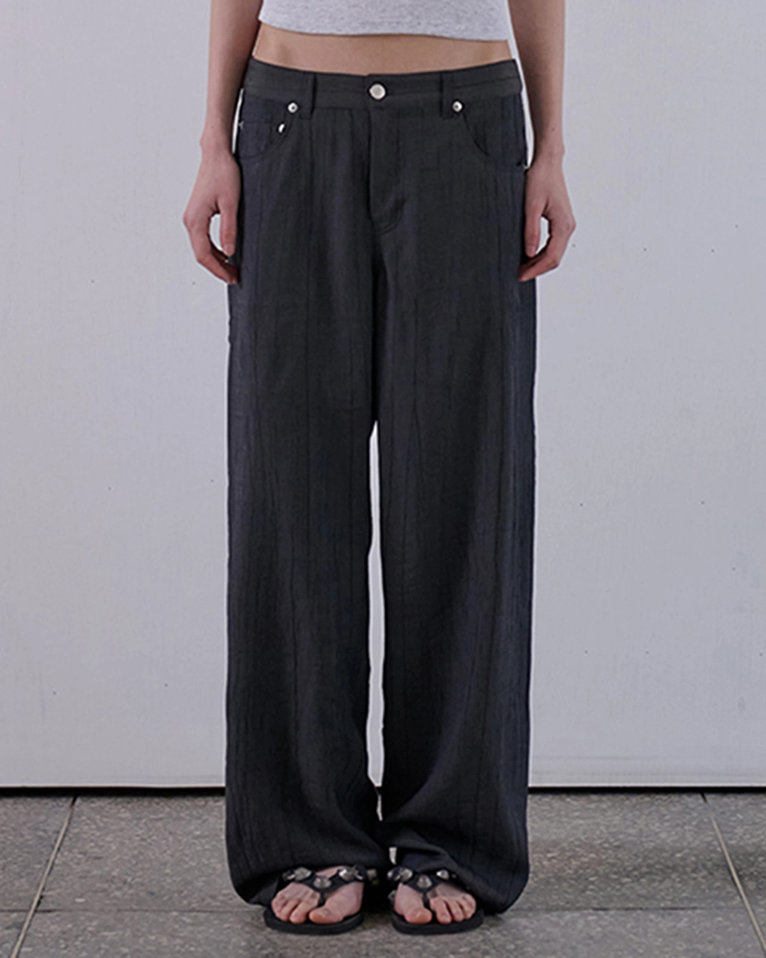 오데스 SUMMER TROUSERS - CHARCOAL 상품 이미지 1