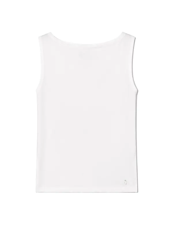 HILL SLIT SLEEVELESS TOP (WHITE)
